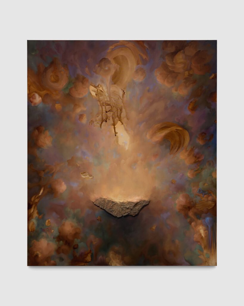 When the Night Folds, 2025
Oil and concrete on linen
190 x 160 cm
75 x 63 in