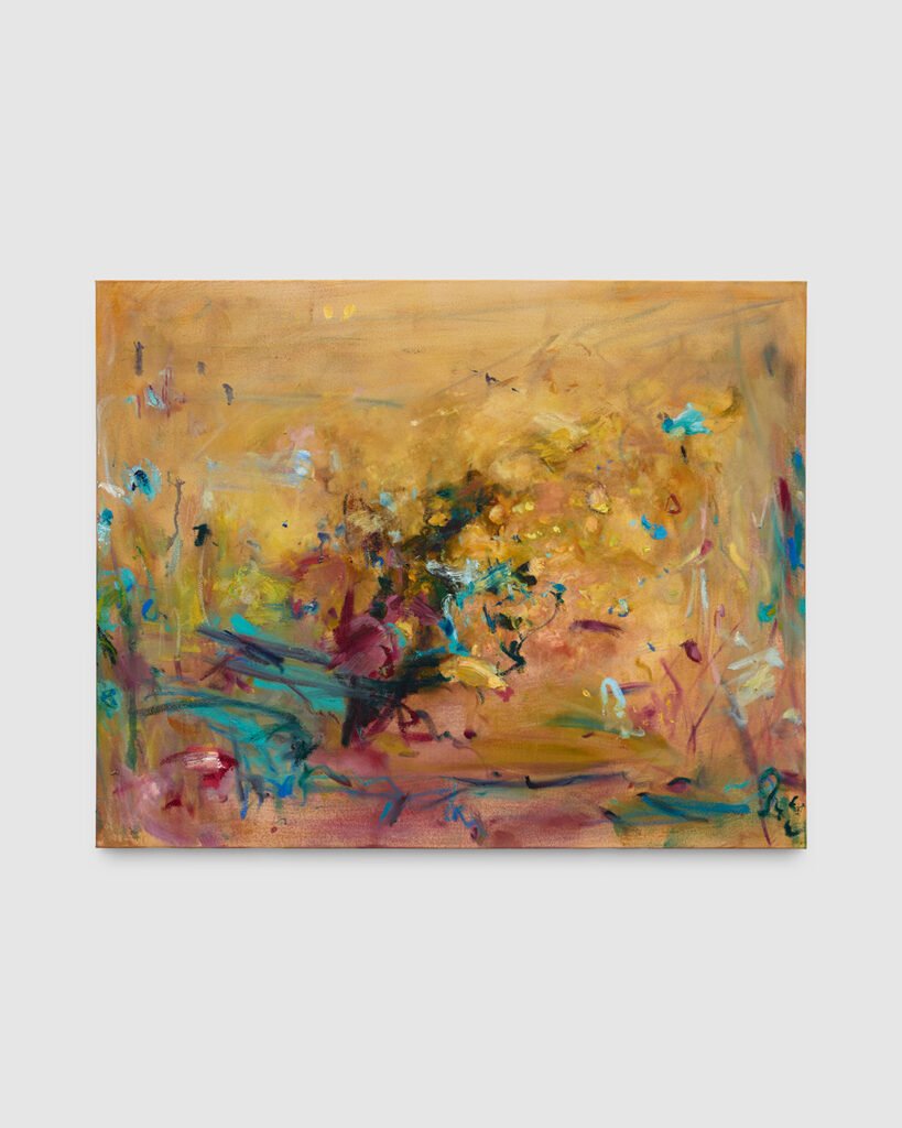 Swinging around the water, 2026
Acrylic, oil, oil stick and wax on canvas
80 x 100 cm
31 ½ x 39 ¼ in